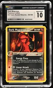 CGC 10 GEM MINT Dark Magcargo 2004 EX Team Rocket Returns 38/109 Pokemon Card - Picture 1 of 2