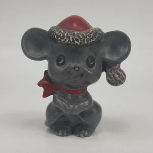Hermoso ratón de Navidad de porcelana de colección 2,75" de alto marca desconocida WKHJT - Imagen 1 de 11