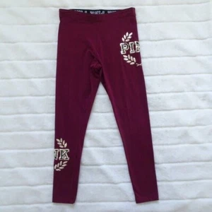 Victoria's Secret Women's Pants Medium Purple Sequin Spell Out - Picture 1 of 12