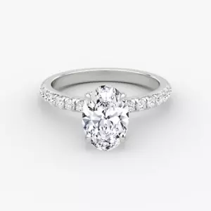 Platinum Diamond Ring IGI or GIA Certified Natural Oval 1.40 Carat PT950 5 6 7 8 - Picture 1 of 11