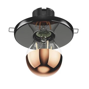 Plafón empotrable de porcelana TELA redondo negro 99mm + lámpara LED 839lm - Imagen 1 de 6