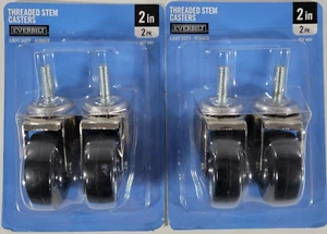 Everbilt 2" Light Duty Threaded Stem Casters 837440 (2 per pk) 4 Total Casters - Picture 1 of 3