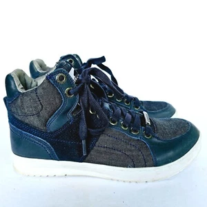 Guess GM Trippy High Top Blau Leder Denim Herren Sneaker Gr. 7M - Sh937.2 - Bild 1 von 15