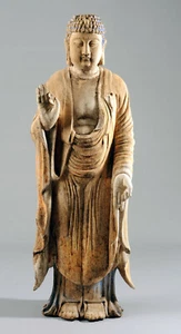 Chinese Carved Wood Teaching Buddha in Ming Style - Picture 1 of 6
