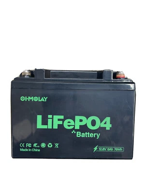12V 6Ah 76WH LiFePO4 Lithium Iron Phosphate Deep Cycle Rechargeable Battery - Image 1 of 4