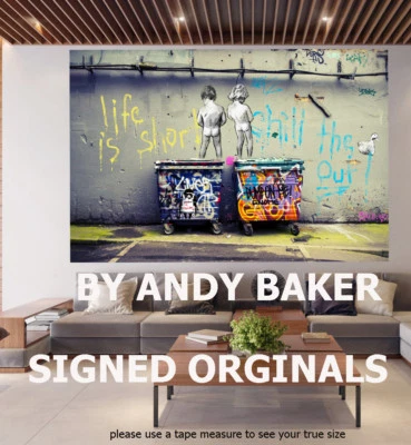 Life Is Short Chill Duck Out - Framed Modern Canvas - Street Art Print - Image 1 of 4