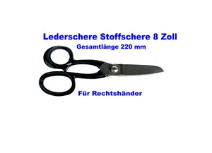 Lederschere Stoffschere -  Gesamtlänge 200mm - 8 Zoll -  Rechtshänder - Bild 1 von 1