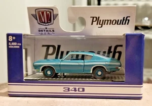Coche M2 Machines 1969 Plymouth Barracuda 340 diecast 1:64 32600 - Imagen 1 de 5