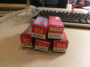 Tubo RCA 6J6A vintage nuovo e uno GE 6J6 - Foto 1 di 1