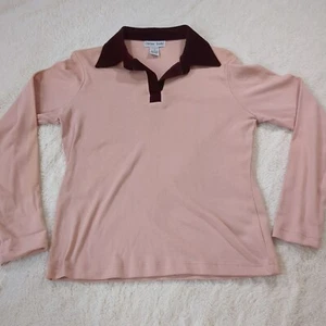 Vintage Chelsea Studio Womens Long Sleeve Sz S Pink Maroon Velvet Retro Collar - Picture 1 of 6