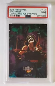 2010 Press Pass LEGEND OF KISS #PU-6 Eric Singer POP-UP CARD PSA 9 MINT (POP 1) - Picture 1 of 2