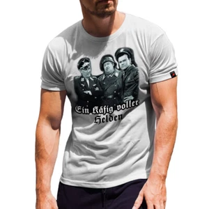 Una jaula llena de héroes coronel Klink sargento Schultz coronel camiseta #30413 - Imagen 1 de 2