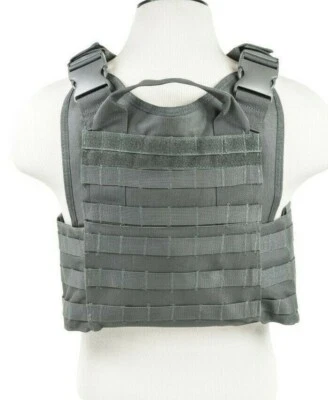 VISM Shooter Cut Plate Carrier Vest MED-2XL Tactical Duty Gear Shooting GRAY - Image 1 of 3