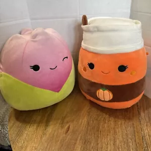 2 SQUISHMALLOWS Bridgie Il Tulipano e Zucca Spice Latte Peluche Giocattoli da Collezione - Foto 1 di 18