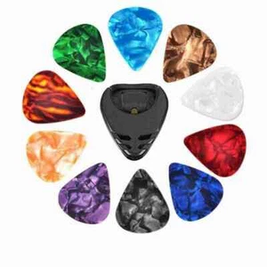 Guitar Picks&Guitar Pick Holder Set For Acoustic Guitar Bass Guitar Lot Z1 - Picture 1 of 12