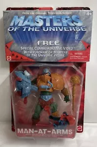 Man-At-Arms W/VHS NEW MOTU Masters Of The Universe Mattel 2001 Figure - Picture 1 of 8