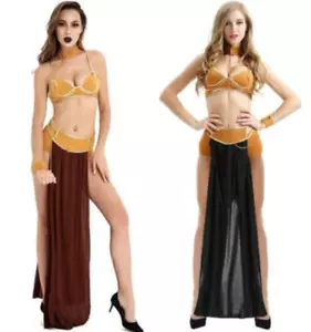 Nuovo Costume Cosplay Principessa Leila Donna S catrame W ars 4 Pezzi - Foto 1 di 10