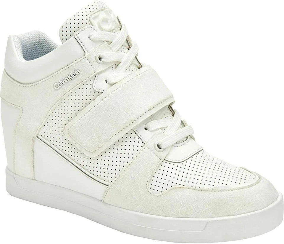 Calvin Klein Mujer Frances Eco Suave Moda Tenis Blanco 5.5W (Mediano) Foto 1 de 4