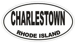 Charlestown Rhode Island Oval Bumper Sticker or Helmet Sticker D1510 Euro Oval - Picture 1 of 1
