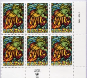 Ungebrauchter Briefmarkenblock Vereinte Nationen 19 Cent 1994 NEU 6 insgesamt - Bild 1 von 1