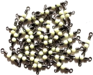 20Pcs Three-way   With Glow Beads Fishing Barrel Triple Swivels Fishing Tackle - Picture 1 of 7