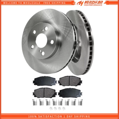 Front Brake Rotors & Ceramic Pads Kit for Toyota Prius 2010-2015 5 Lug - Image 1 of 2