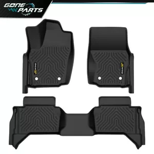 Fit For 2024-2025 Toyota Tacoma Double Cab All Weather TPE Floor Mats Liners - Picture 1 of 12