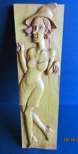 SELTEN-BAS-RELIEF-HOLZSCHNITZEREI "VALENTIN" VON VIC DALLAIRE-QUEBEC RENOMMIERTER KÜNSTLER - Bild 1 von 8