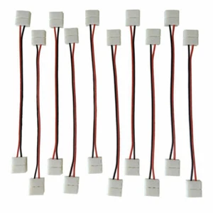 Conector de cable de clip de 2 pines 8/10 mm 3528/5050/5630 tira de luz LED cable de conexión PCB - Imagen 1 de 11