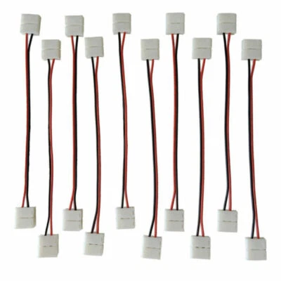 2pin 8/10mm Clip Wire Connector 3528/5050/5630 LED Strip Light PCB Connect Cable - Image 1 of 4