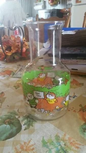 1982 Hallmark Shirt Tales Glass Pitcher Decanter Tyg Rick Bogey Digger Pammy - Picture 1 of 1