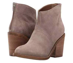 Steve Madden Shrine Womens UK 7 EU 40.5 Taupe Suede Block Heeled Ankle Boots - Picture 1 of 7