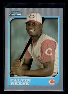 1997 Bowman #156b Calvin Reese Refractor Cincinnati Reds - Picture 1 of 2