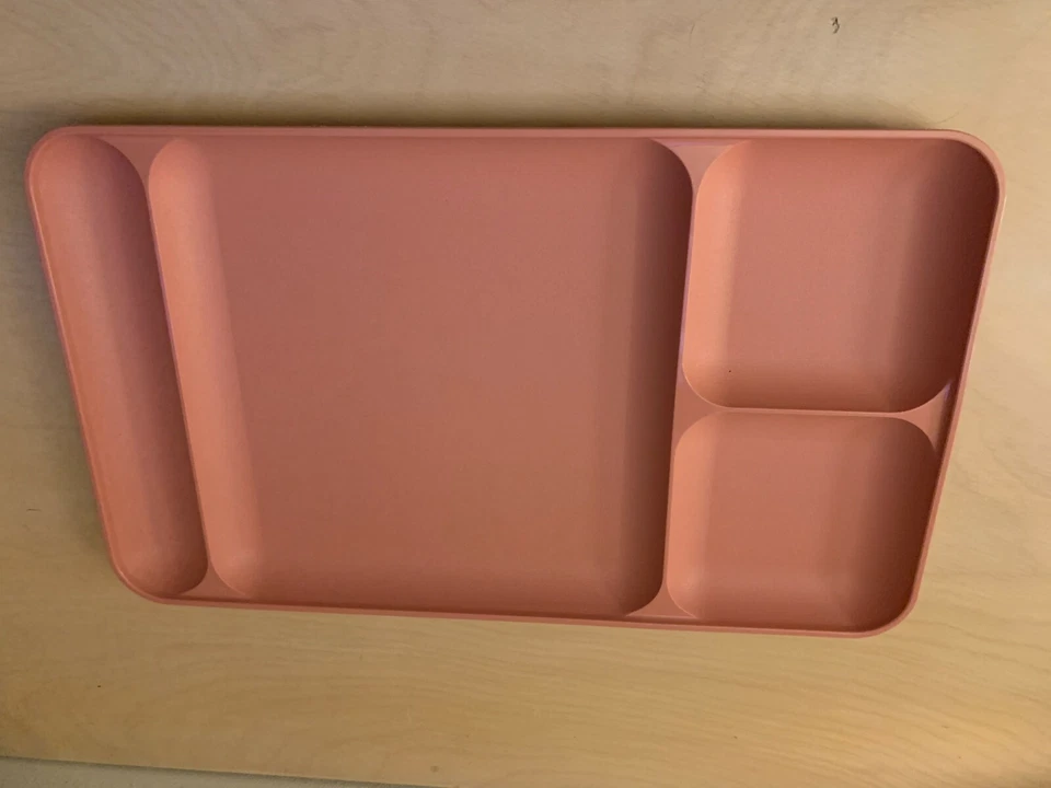 Nuevo de Lote Antiguo Tupperware #1535 Picnic Cafetería Cena Almuerzo Bandeja Dividida Malva Como Nuevo LooK Foto 1 de 1