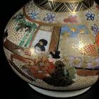 Vase poterie SATSUMA 3,7 pouces motif geisha fille 19ème siècle antique japonaise