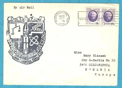 USA  1977 U.S.S.  John C.Calhoun SBN 630 Military   Ship  Special cancell. - Image 1 of 2