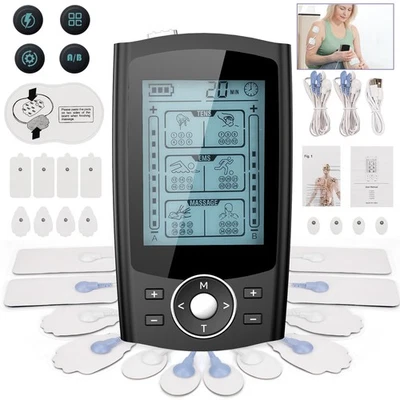 36 Modes TENS Unit Muscle Massage Dual Channel TENS EMS Machine for Pain Relief - Image 1 of 4