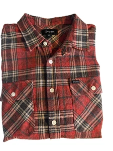 Camicia di flanella Brixton uomo XL Bowery a quadri outdoor tasca con patta manica lunga - Foto 1 di 9