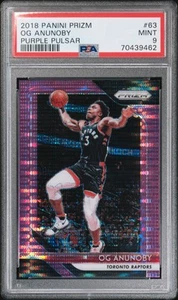 2018 PANINI PRIZM PURPLE PULSAR #63 OG ANUNOBY 4/35 PSA 9 - Picture 1 of 2