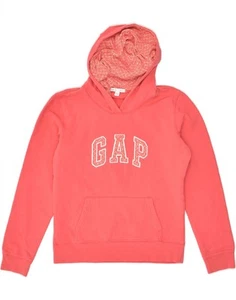 GAP Mujer Gráfico Sudadera con Capucha Jersey Reino Unido 6 XS Rosa Algodón BA20 - Imagen 1 de 3