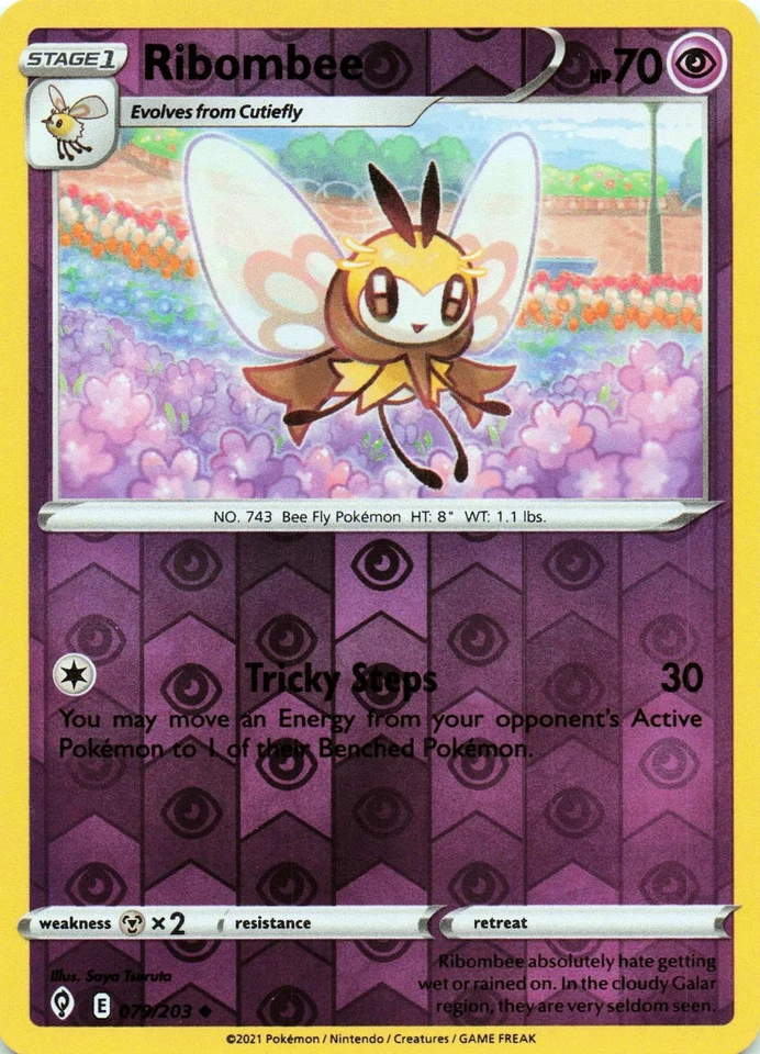 Ribombee 079/203 - REVERSE HOLO - SWSH07: Evolving Skies - NM - Image 1 of 2