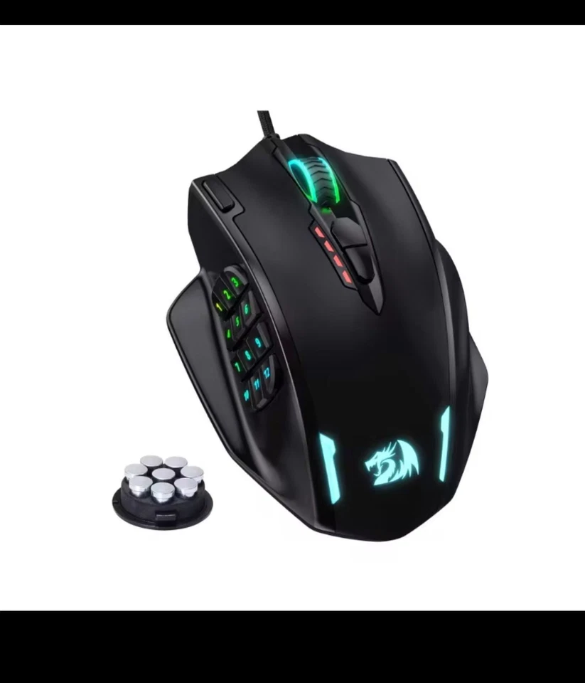 “Redragon M908 12400 DPI IMPACT MMO Gaming Mouse w/ 18 Programmable Buttons” - Image 1 of 4