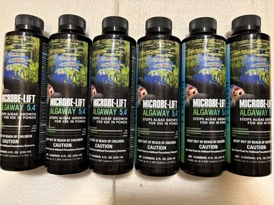 Lote de 6 Microbe-Lift 8oz. Algaway 5.4 alguicida para estanques detiene las algas Foto 1 de 4