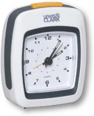 Analog Alarm Clock, White, One Size - Image 1 of 4