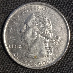 2001-P Rhode Island Quarter Strike Through Grease Error Obverse - Picture 1 of 3