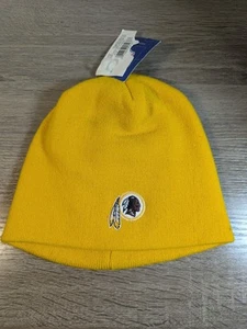Reebok Washington Redskins Beanie Mütze, gelbes Logo mit Etikett Einheitsgröße - Bild 1 von 6