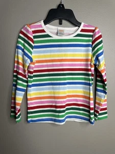 Camicia manica lunga a righe arcobaleno GYMBOREE bambina taglia 5T - Foto 1 di 3