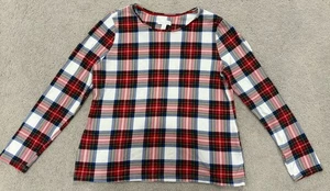 Charter Club Damen Karo 100% Supima Baumwolle Langarm Pullover Shirt Gr. L - Bild 1 von 3