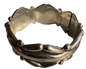 Bracciale Vintage MESSICO 925 Argento Sterling Navajo Taxco Clamper 53 grammi - Foto 1 di 6