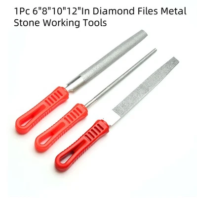 6"8"10"12"In Diamond Files Metal Stone Working Tools Multiple Models 1Pc - Image 1 of 4